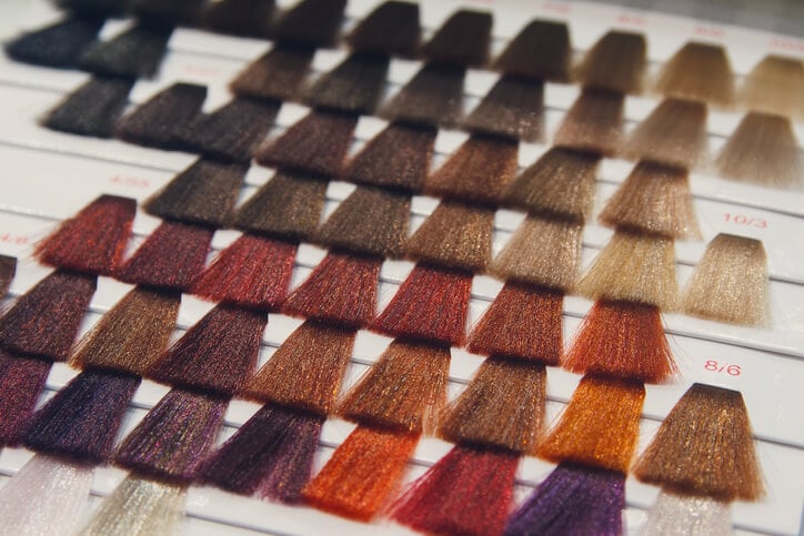 carta de color cabello